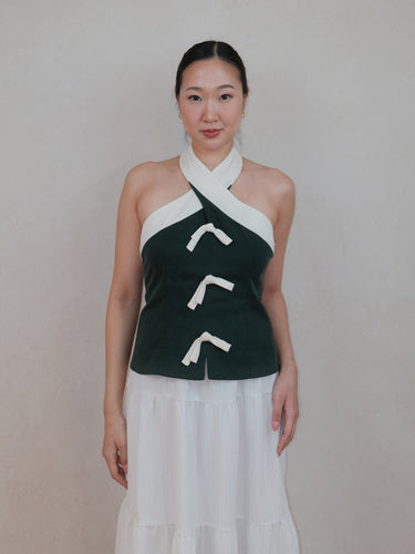 The Dahee Linen Blend Top